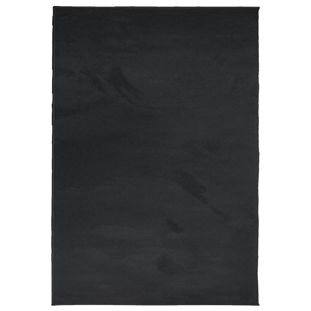Vidaxx tapis oviedo poils ras 120x170 cm noir