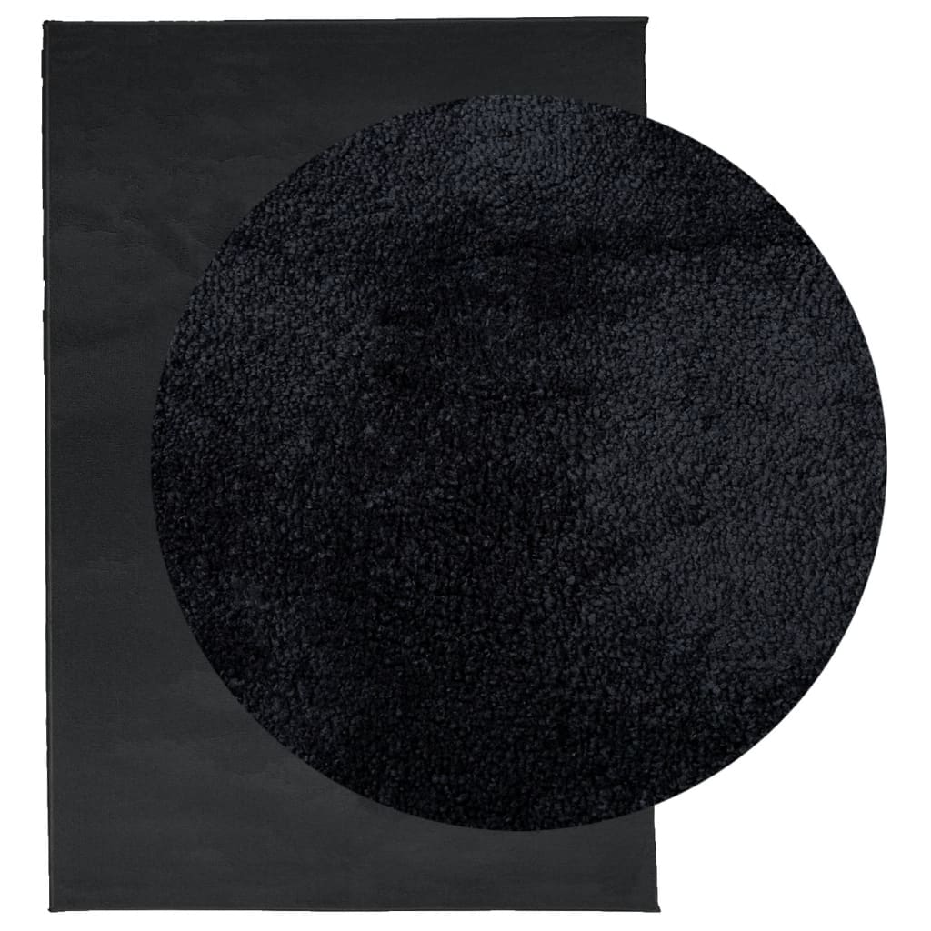 Vidaxx tapis oviedo poils ras 120x170 cm noir