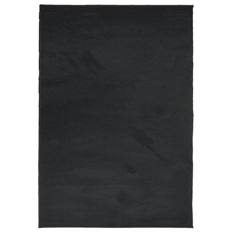 VidaXL tapis oviedo poils ras 140x200 cm noir
