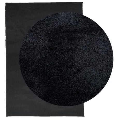 VidaXL tapis oviedo poils ras 140x200 cm noir