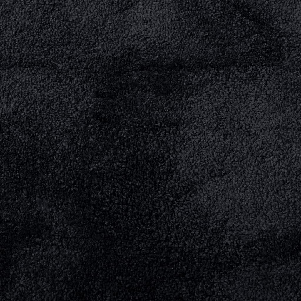 VidaXL Tapis OVIEDO poils ras 200x200 cm noir