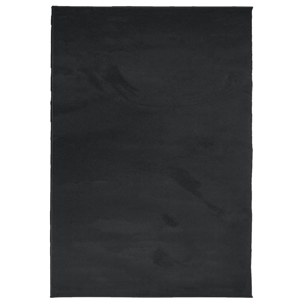 VidaXL tapis oviedo poils ras 200x280 cm noir