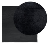 VidaXL Tapis OVIEDO poils ras 240x240 cm noir