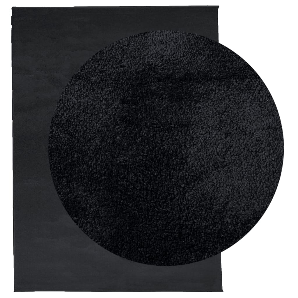 VIDAXL RAG OVIDO LOW -PILE 240x340 cm nero