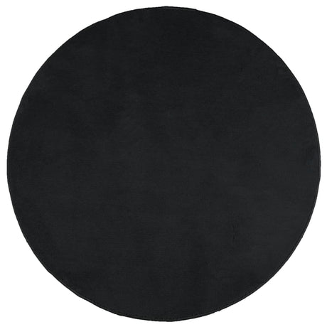 Vidaxx tapis oviedo poils ras ø 120 cm noir