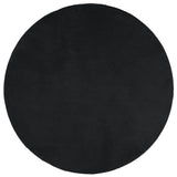 Vidaxl RUG OVIEDO BAJO PILO Ø 120 cm Negro