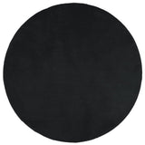 VidaXL Tapis OVIEDO poils ras Ø 160 cm noir