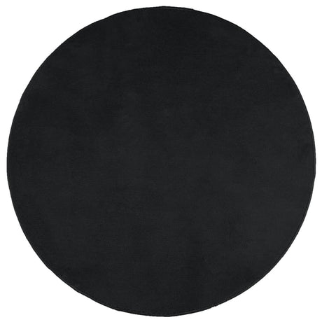 Vidaxx tapis oviedo poils ras ø 200 cm noir