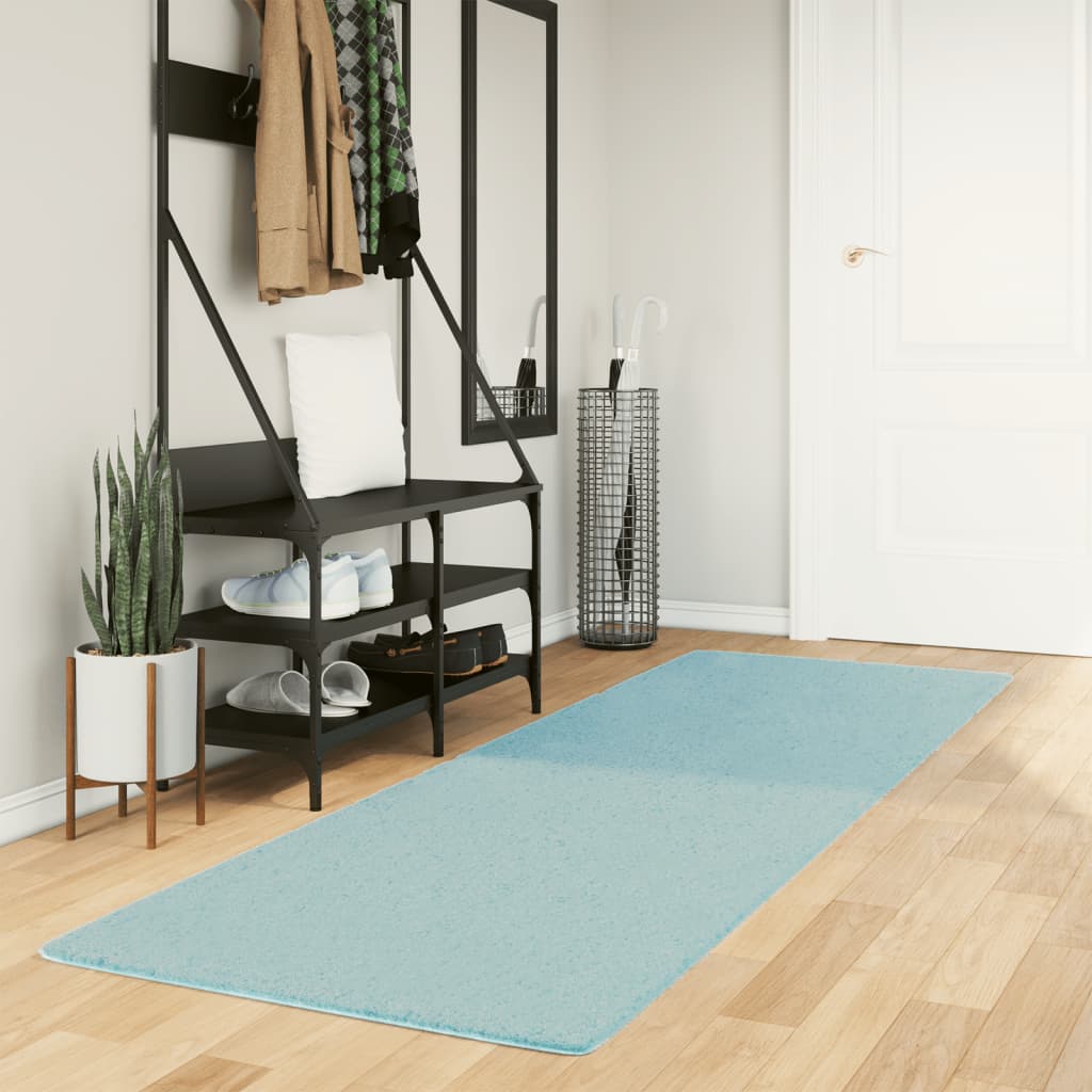 VidaXL tapis oviedo poils ras 80x250 cm vert