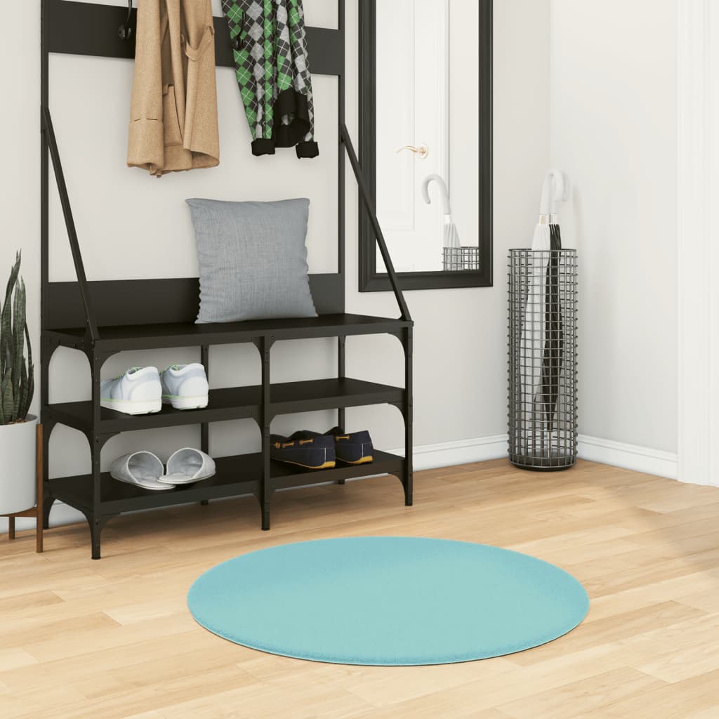 VidaXL tapis oviedo poils ras ø 80 cm vert