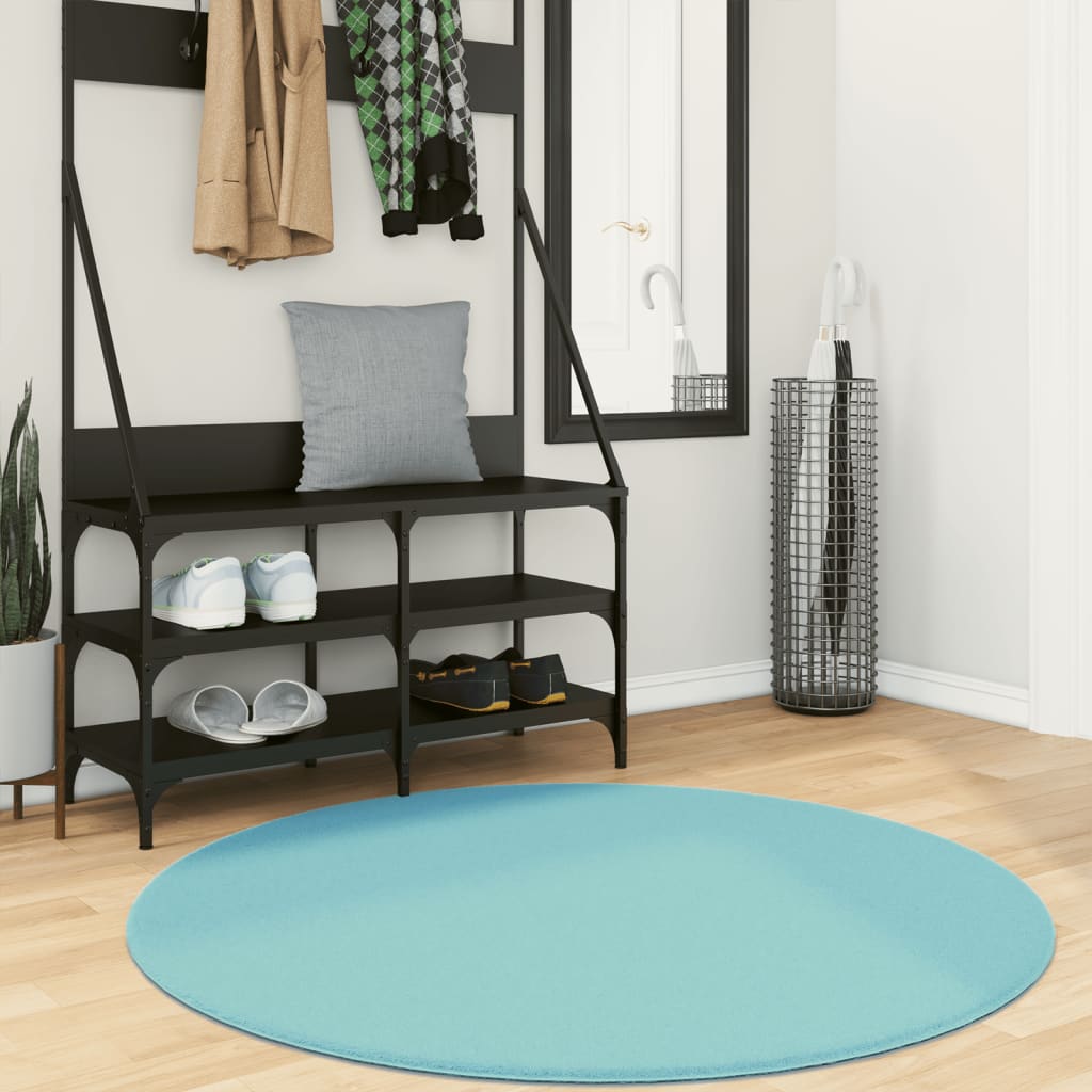 Vidaxl Rug Oviedo Low -Bile Ø 120 cm grønn