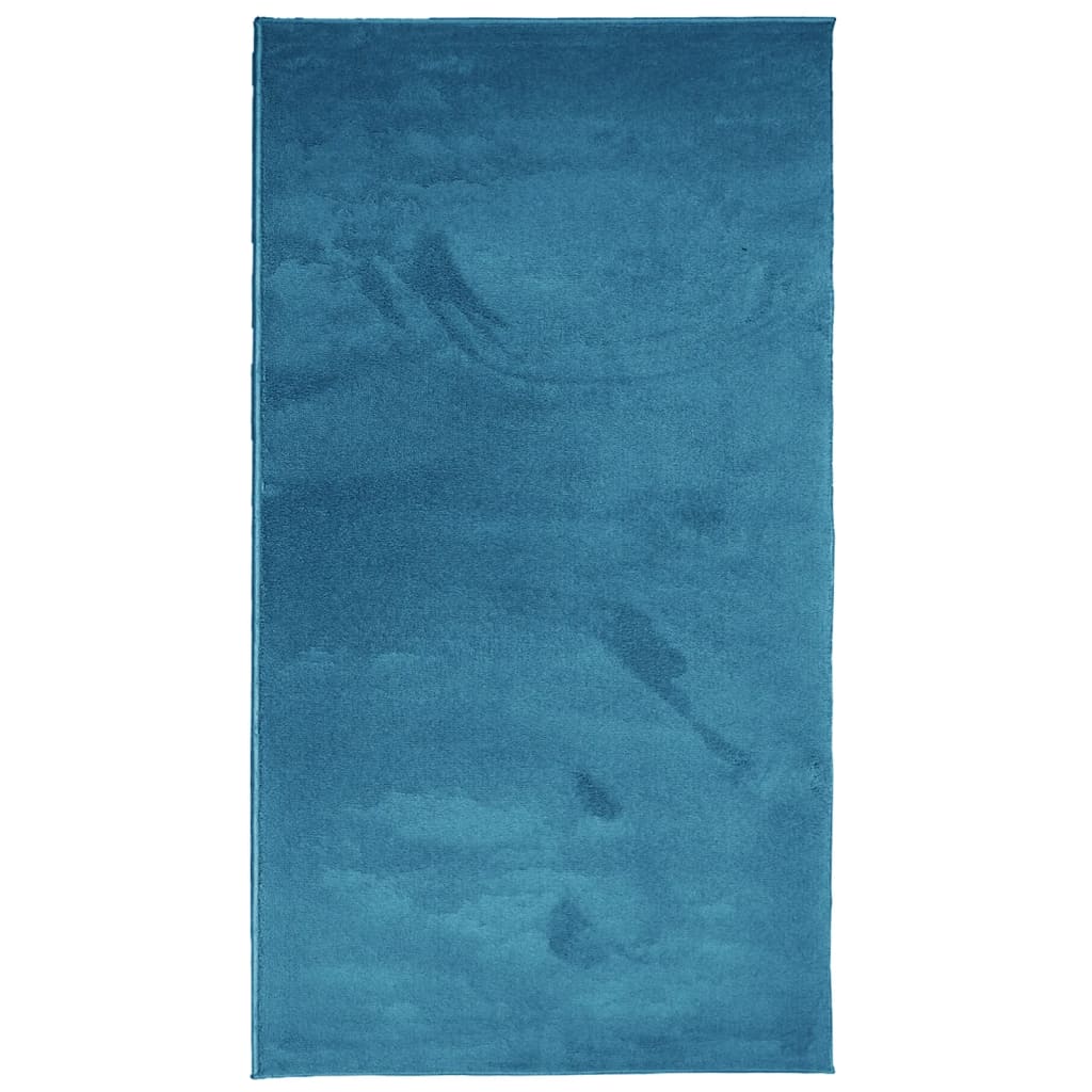 VidaXL tapis oviedo poils ras 80x150 cm turquoise