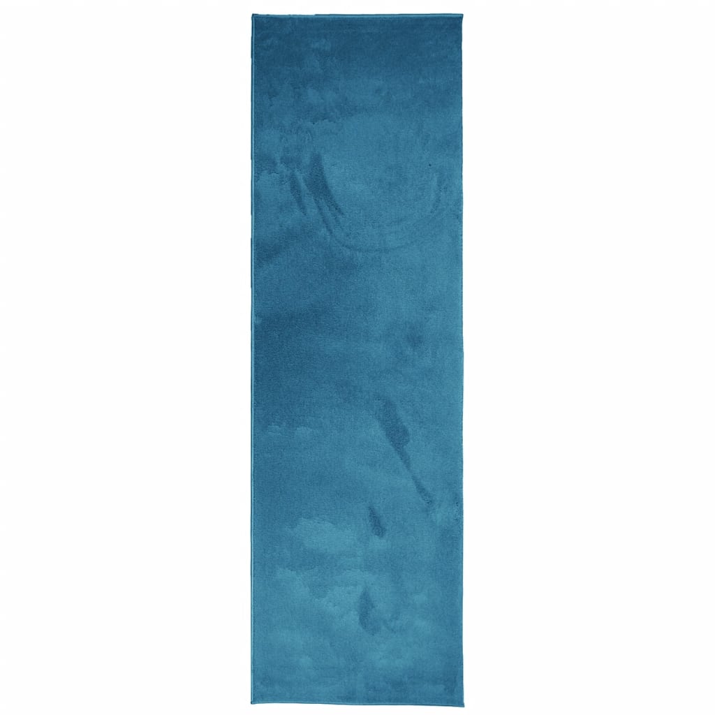 VidaXL tapis oviedo poils ras 80x250 cm turquoise