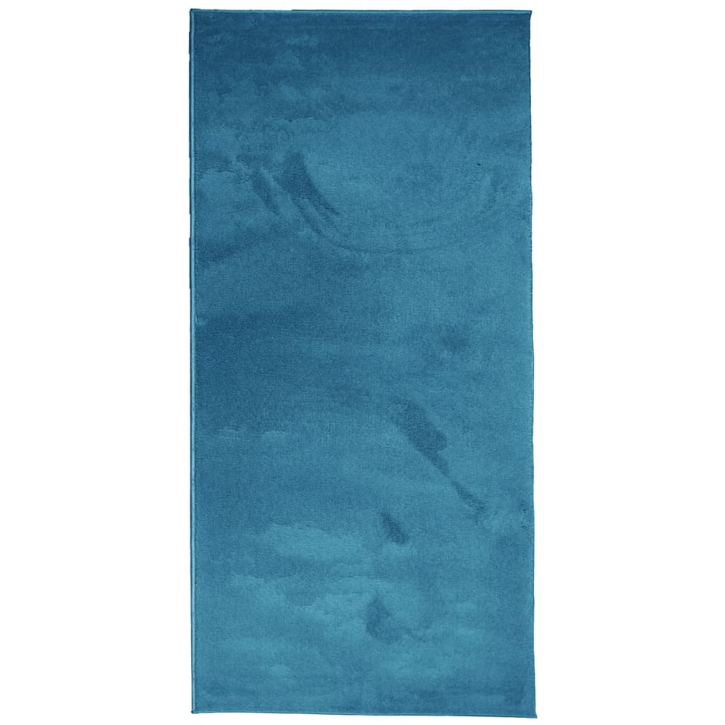 VidaXL tapis oviedo poils ras 100x200 cm turquoise