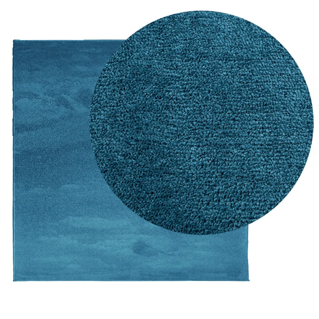 VidaXL tapis oviedo poils courts 120x120 cm turquoise