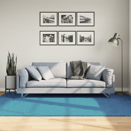 VidaXL tapis oviedo poils ras 160x230 cm turquoise