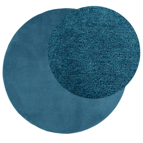VidaXL Tapis OVIEDO poils courts Ø 160 cm turquoise
