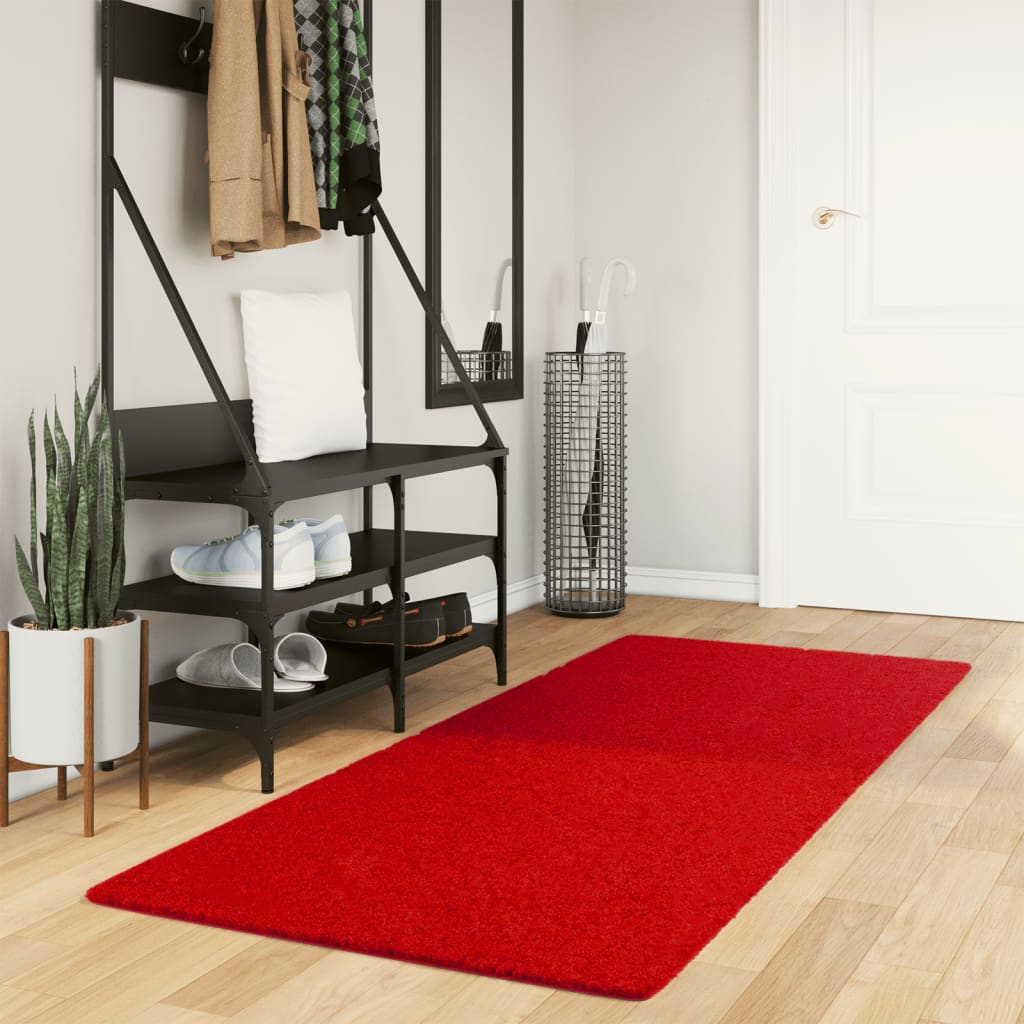 Vidaxl rug Oviedo Low -pile 80x200 cm red