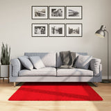 VidaXL tapis oviedo poils ras 120x120 cm rouge