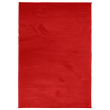 VidaXL tapis oviedo poils ras 120x170 cm rouge