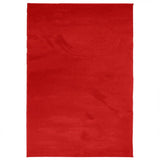 VidaXL tapis oviedo poils ras 140x200 cm rouge