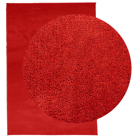 VidaXL tapis oviedo poils ras 160x230 cm rouge