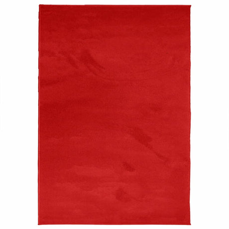VidaXL tapis oviedo poils ras 200x280 cm rouge