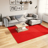 VidaXL tapis oviedo poils ras 240x240 cm rouge