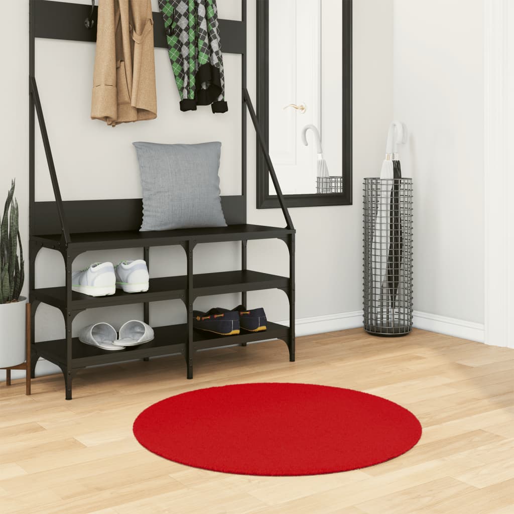 Vidaxl rug oviedo niddereg -pile Ø 80 cm rout