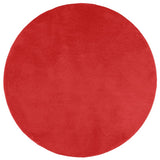VidaXL tapis oviedo poils ras ø 120 cm rouge