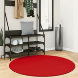 Vidaxl Rug Oviedo Low -Pile Ø 120 cm rød