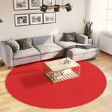 Vidaxl RUG OVIEDO BAJO PILO Ø 240 cm rojo