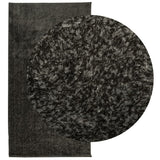 Vidaxl tapis istan poils longs brillant 80x150 cm anthracite