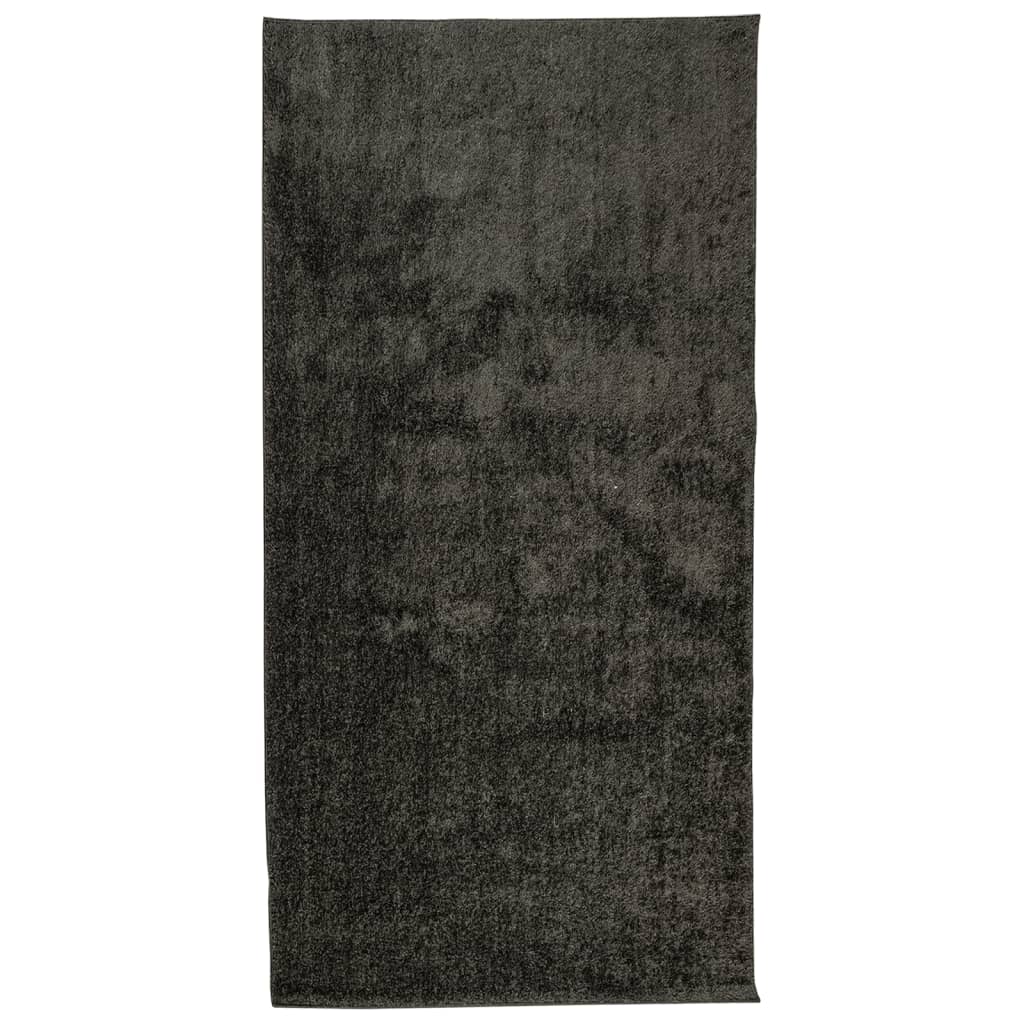 Vidaxl rug istan fir héije Kugel glänzend 100x200 cm Anthhracit -cored