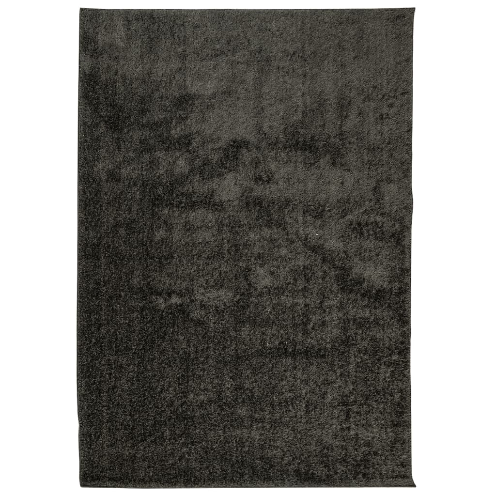 Vidaxl rug istan héije Schnouer glänzend 120x170 cm Anthhacit -cored