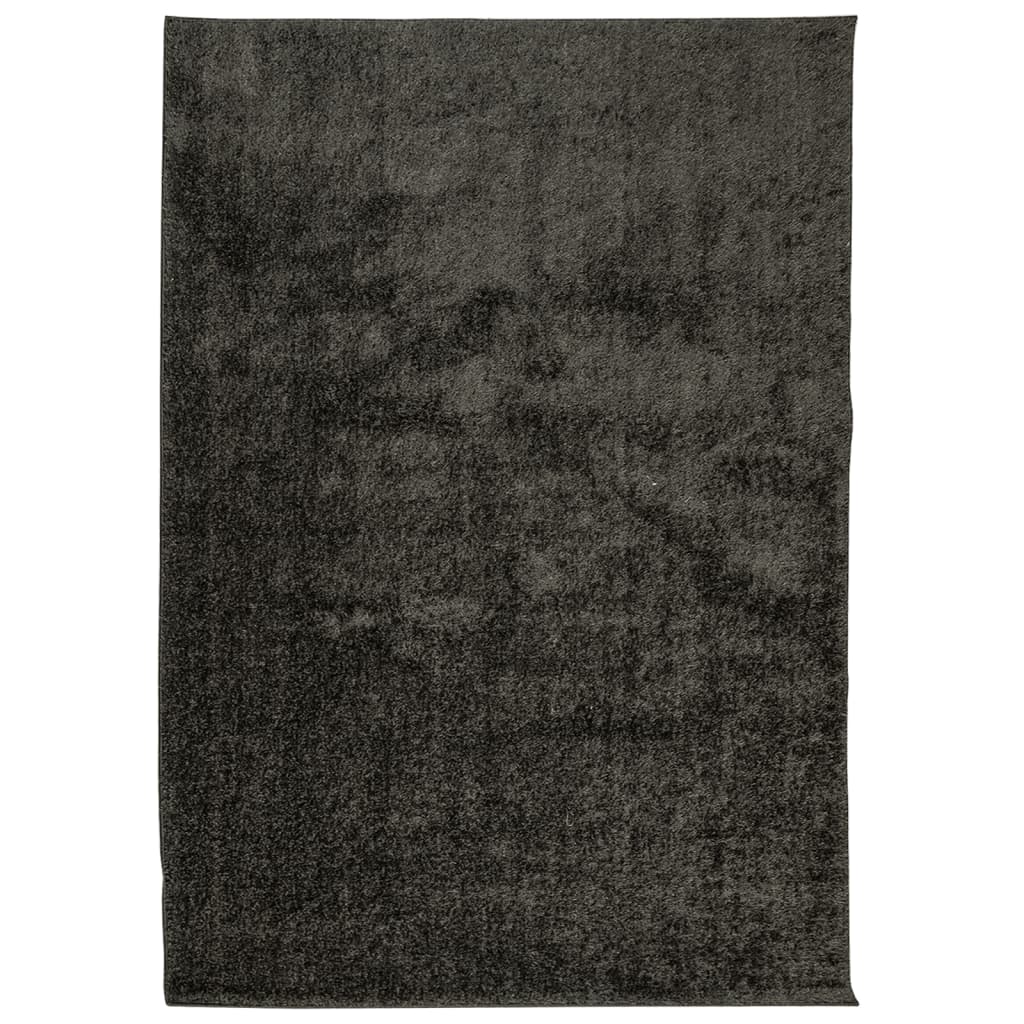 Vidaxl tapis istan poils longs brillant 120x170 cm anthracite