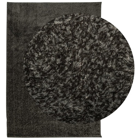 Vidaxl tapis istan poils longs brillant 120x170 cm anthracite