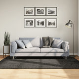 Vidaxl tapis istan poils longs brillant 140x200 cm anthracite