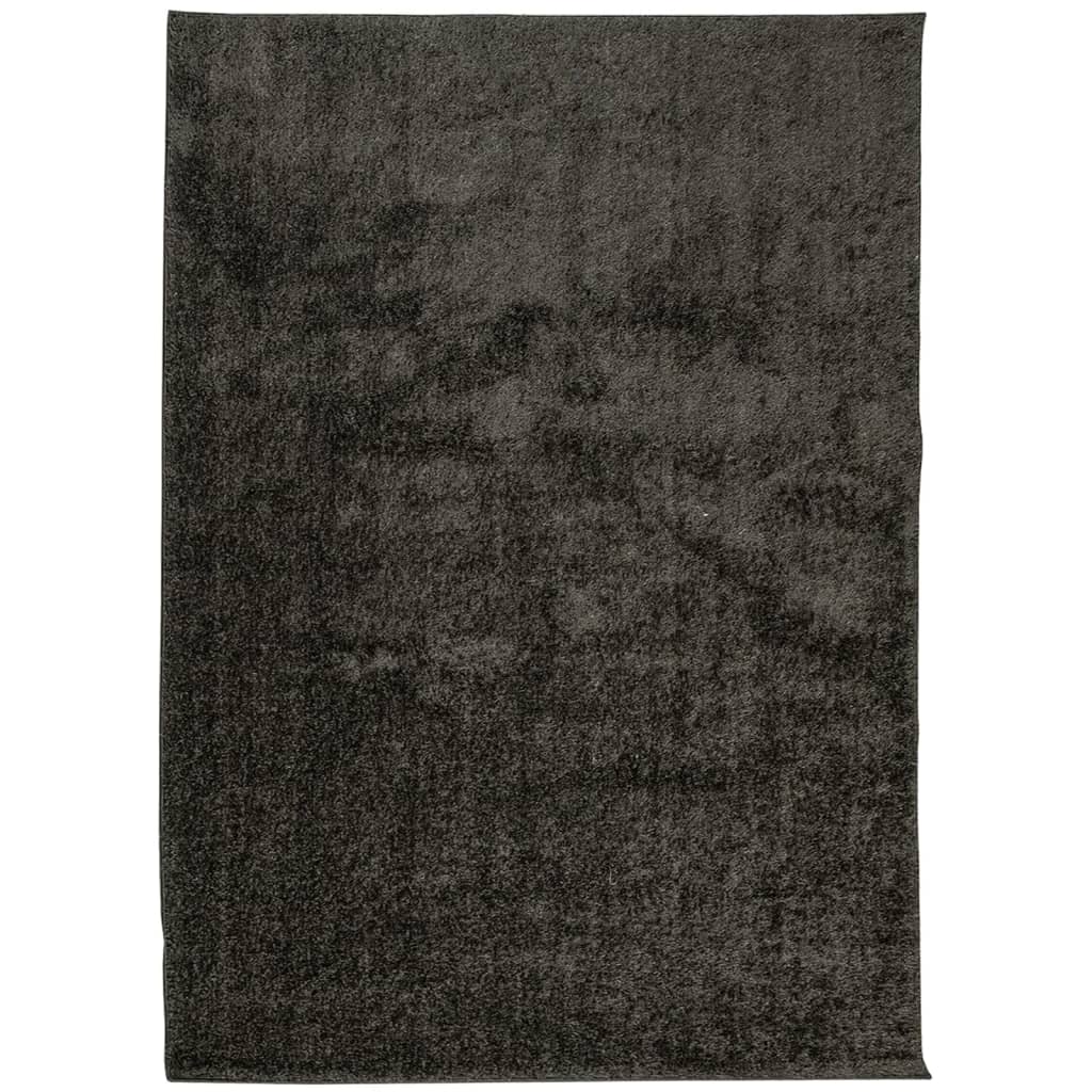 Vidaxl tapis istan poils longs brillant 200x280 cm anthracite