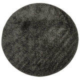 Vidaxl tapis istan poils longs brillant ø 100 cm asthracite