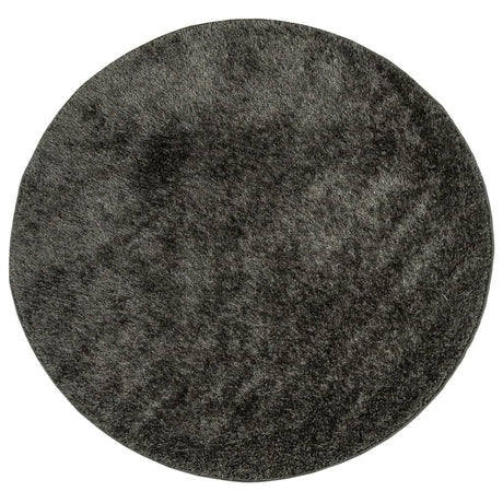 Vidaxl tapis istan poils longs brillant ø 160 cm anthracite