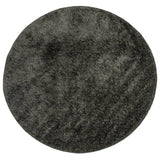 Vidaxl tapis istan poils longs brillant ø 200 cm asthracite
