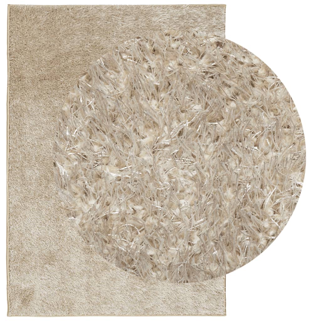 VidaXL rug Istan high pile glossy 140x200 cm beige