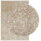 Vidaxl rug istan héich Koppel glänzend 140x200 cm beige