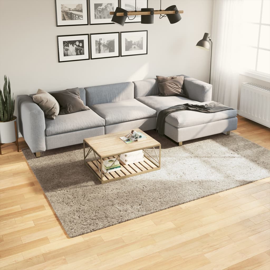 Vidaxl Teppich Istan hochglänzend 200x280 cm Beige