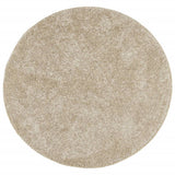 Vidaxl tapis istan poils longs brillant ø 160 cm beige