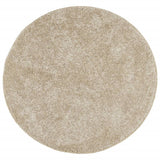 Vidaxl Rug Istan Pila alto brillante Ø 160 cm beige