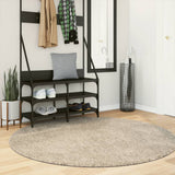 Vidaxl tapis istan poils longs brillant ø 160 cm beige
