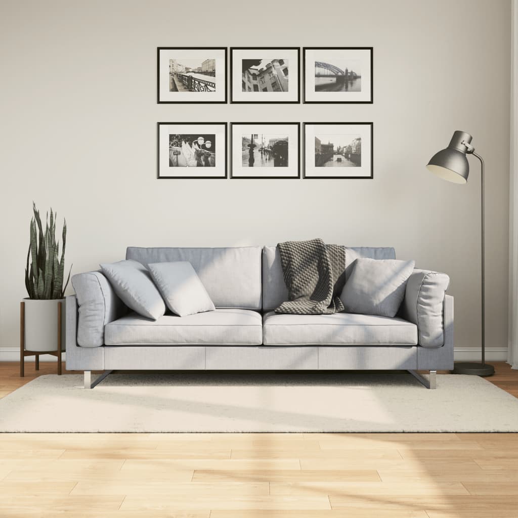 Vidaxx tapis istan poils longs brillant 100x200 cm couleur crème
