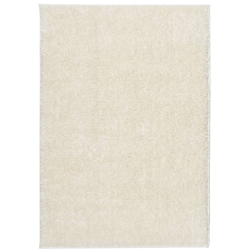 Vidaxl Rug Istan High Pile Glossy 120x170 cm creme -farvet